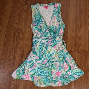 Lily Pulitzer One in a Melon Rilla Wrap Romper Preppy Classic Tropical‎ Resort